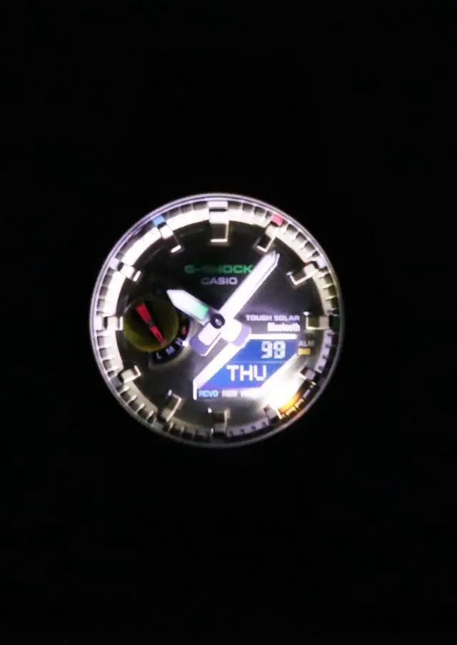 Alt view image 3 of 5 - Casio G-Shock Green Dial Solar Sports 200M Men's Watch GA-B2100FC-3A