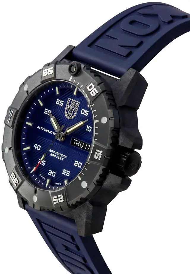 Alt view image 6 of 7 - Men's Luminox Carbon SEAL Automatic Swiss Made Dive Watch 3863