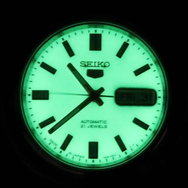 Alt view image 2 of 4 - Seiko 5 Stainless Steel Green Dial Automatic SNKK19 SNKK19J1 SNKK19J Men's Watch