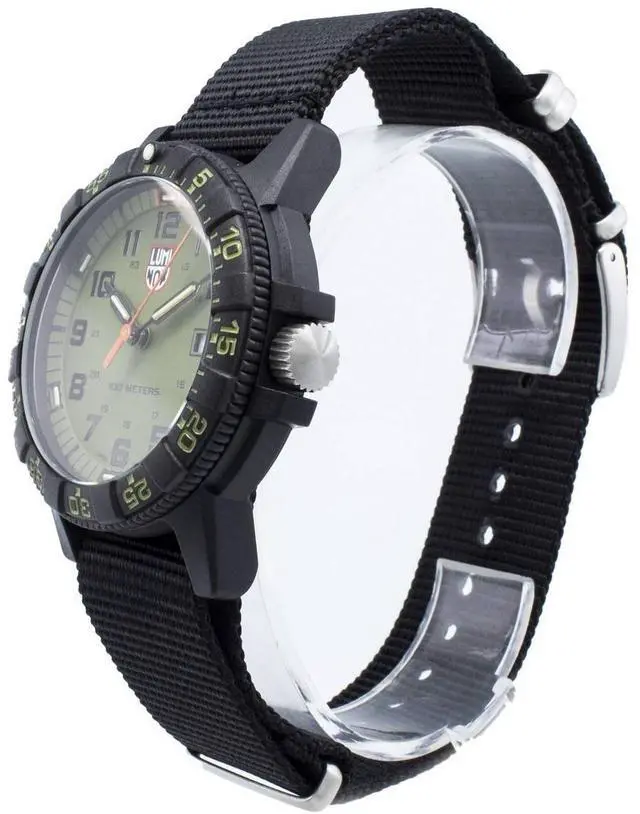 Alt view image 10 of 11 - Luminox Leatherback Sea Turtle Giant XS.0337 Black Green 44mm Quartz Men's Watch