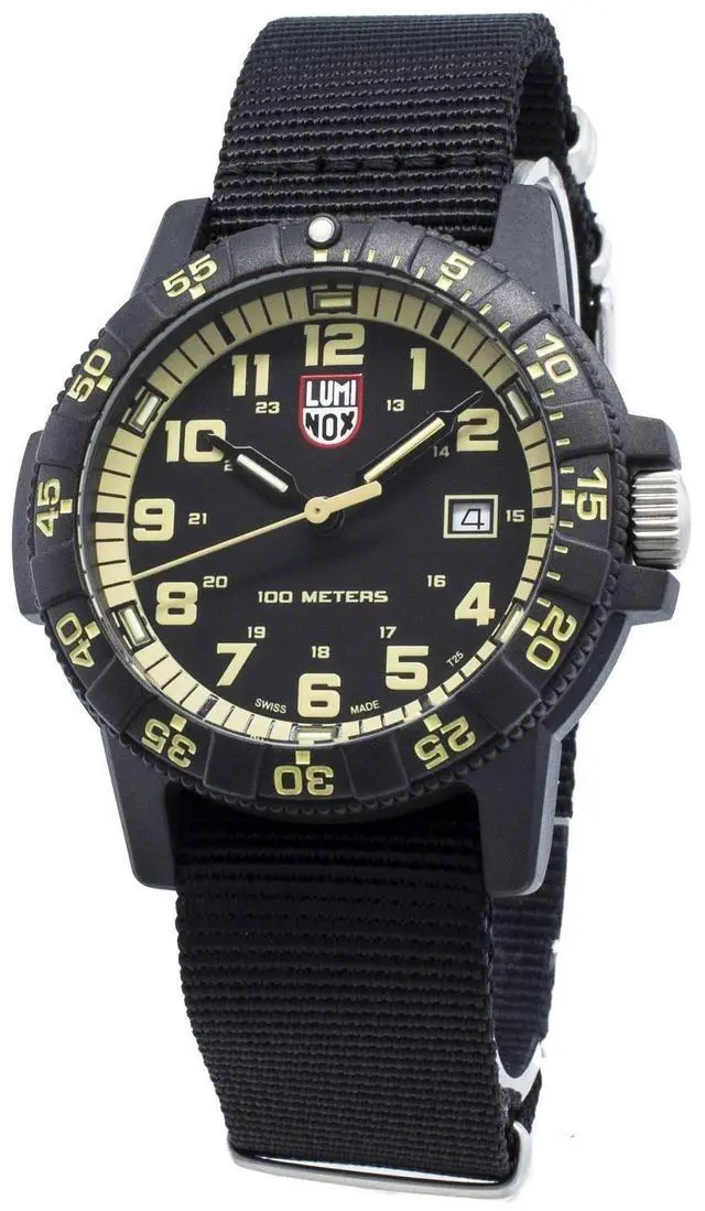 Alt view image 6 of 9 - Men's Luminox Leatherback Sea Turtle Giant Nylon Strap Watch 0333