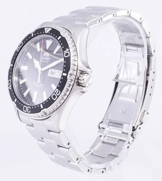 Alt view image 8 of 9 - Men's Orient Kamasu Diver's Steel Automatic Watch RA-AA0001B19B