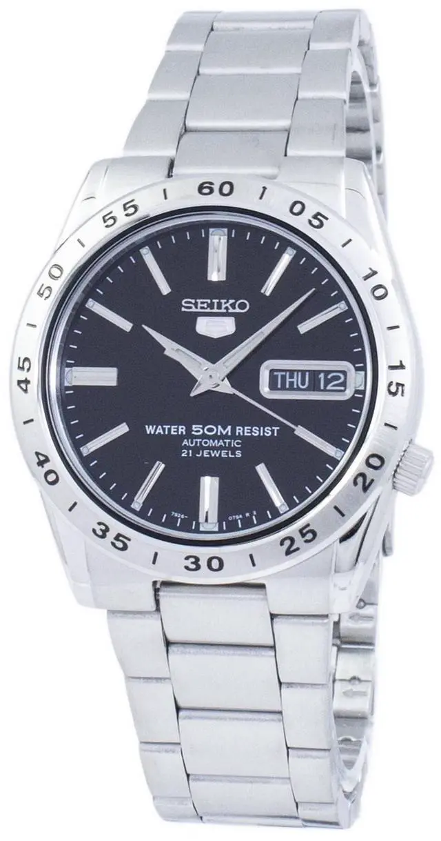 Alt view image 10 of 13 - Seiko 5 Automatic Black Watch SNKE01K1