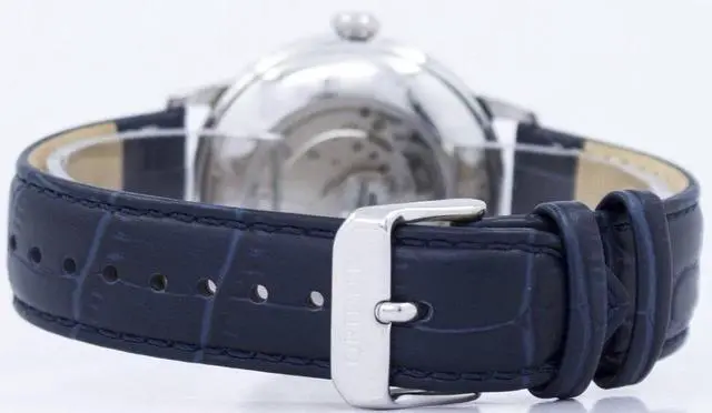 Alt view image 9 of 10 - Men's Orient Classic Elegant Automatic Skeleton Blue Dial Watch RA-AG0005L10B