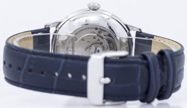 Alt view image 10 of 10 - Men's Orient Classic Elegant Automatic Skeleton Blue Dial Watch RA-AG0005L10B