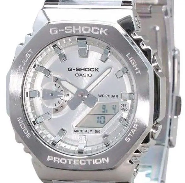 Alt view image 7 of 7 - Casio G-Shock Silver Dial Quartz Sports 200M Men's Watch GM-2110D-7A