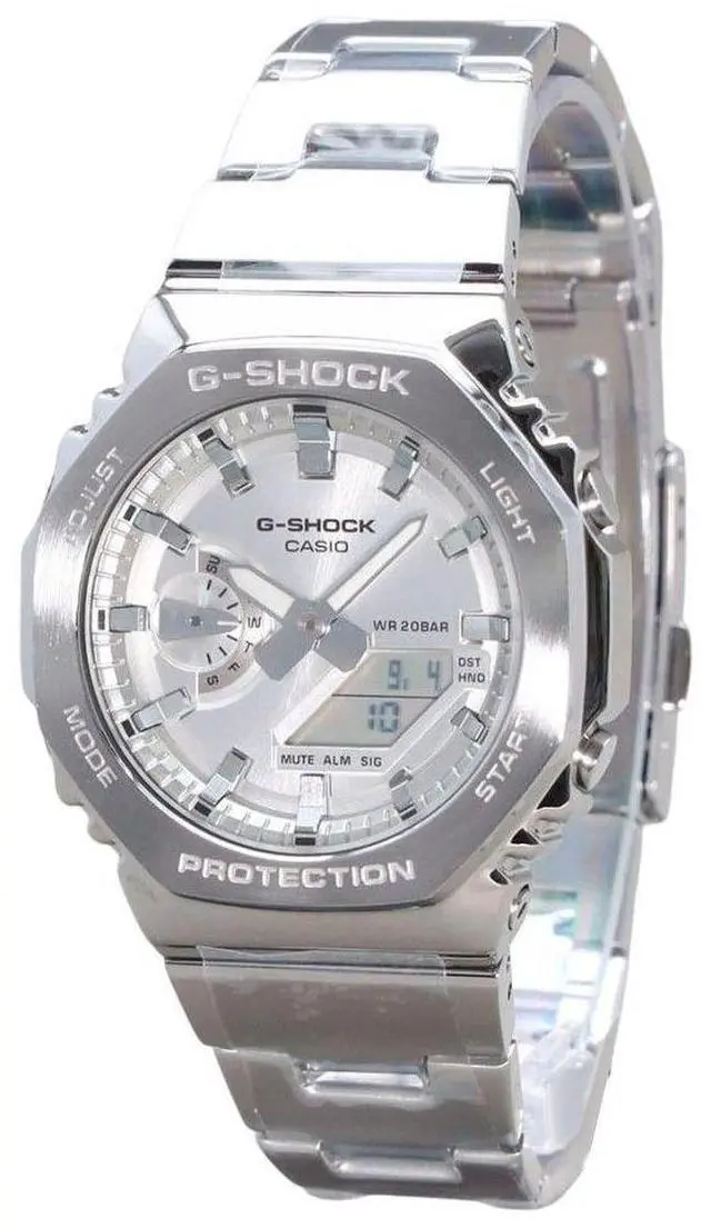 Alt view image 6 of 7 - Casio G-Shock Silver Dial Quartz Sports 200M Men's Watch GM-2110D-7A