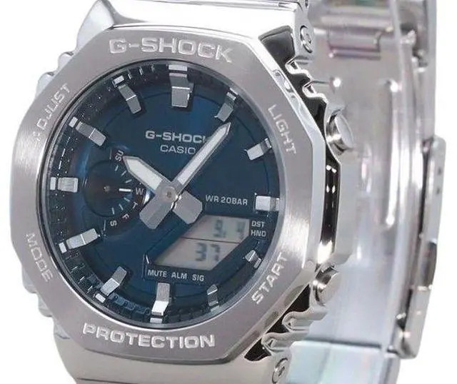 Alt view image 2 of 3 - Casio G-Shock Blue Dial Quartz Sports 200M Men's Watch GM-2110D-2B