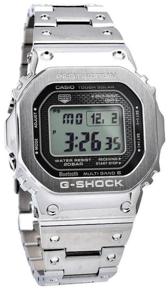 Alt view image 7 of 9 - Casio G-Shock GMW-B5000D-1 Connected Tough Solar Stainless Steel Watch GMWB5000D-1 GMW-B5000D-1CR
