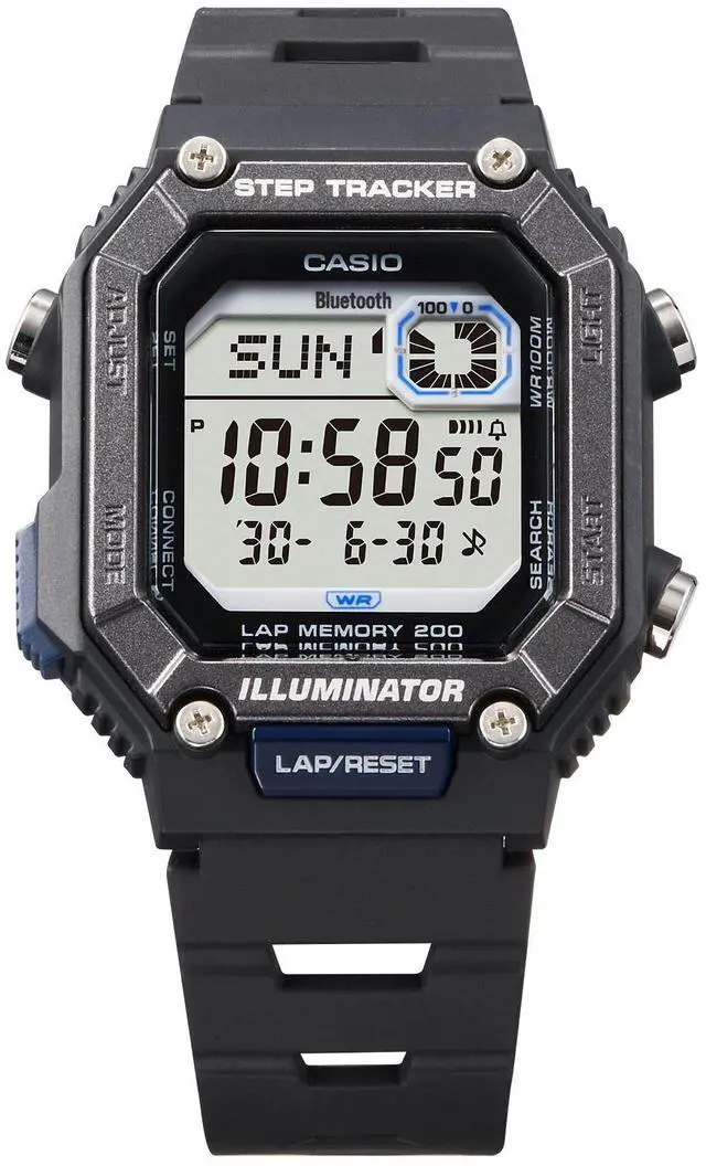 Alt view image 3 of 3 - Casio Standard Digital Step Tracker Sports Quartz 100M Men's Watch WS-B1000-1AV