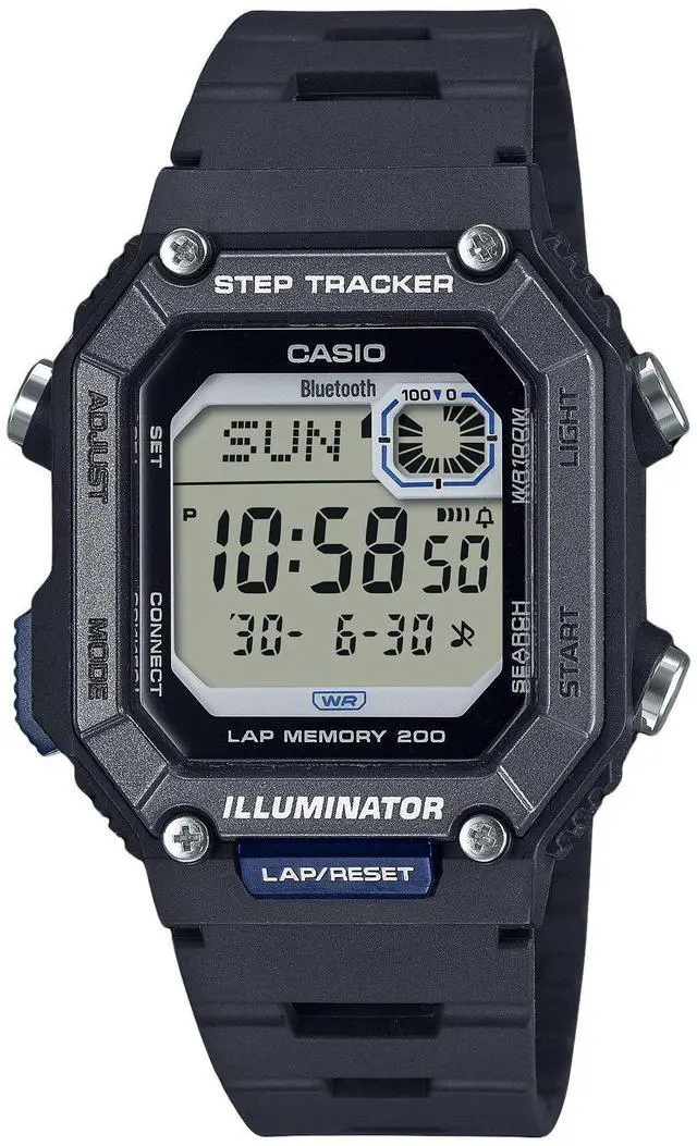 Main image of Casio Standard Digital Step Tracker Sports Quartz 100M Men's Watch WS-B1000-1AV