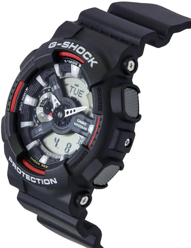 Alt view image 4 of 5 - Casio G-Shock Black Dial Quartz Sports 200M Men's Watch GA-110RL-1A