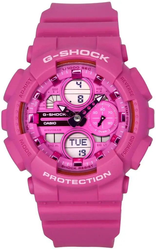Alt view image 5 of 7 - Casio G-Shock Pink Dial Quartz Sports 200M Women's Watch GMA-S140PP-4A