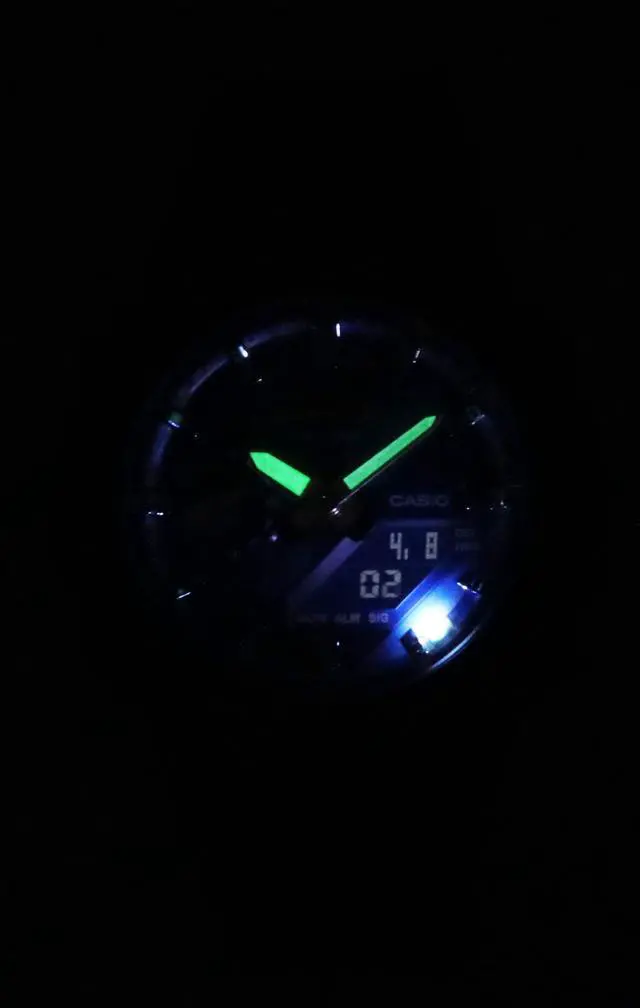 Alt view image 3 of 5 - Casio G-Shock Blue Dial Quartz Sports 200M Men's Watch GA-2100AS-2A