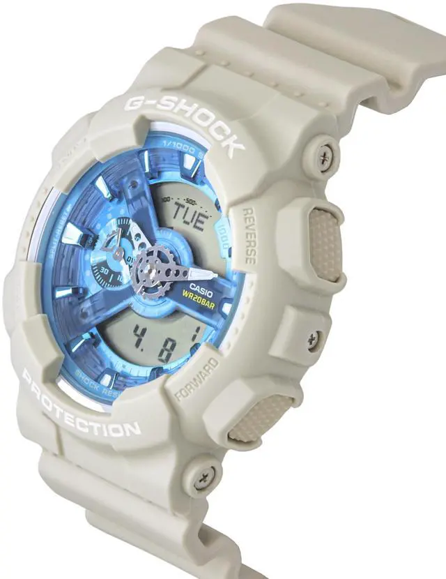 Alt view image 4 of 5 - Casio G-Shock Blue Dial Quartz Sports 200M Men's Watch GA-110AS-5A