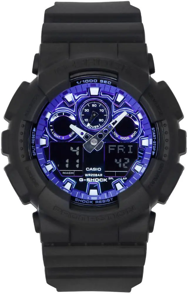 Main image of Casio G-Shock Analog Digital Blue Dial Quartz Sports Men's Watch GA-100FL-1A