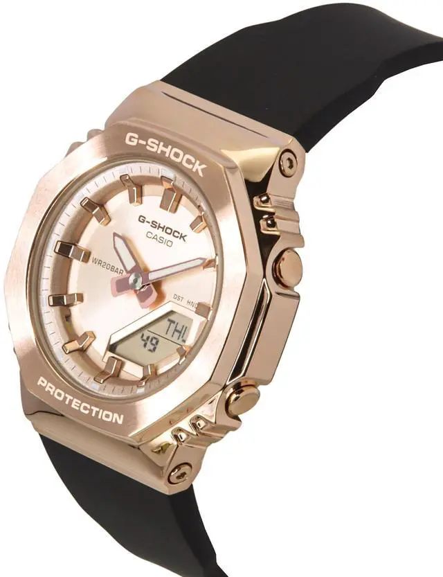 Alt view image 4 of 5 - Casio G-Shock Gold Dial Quartz Sports 200M Women's Watch GM-S2110PG-1A4