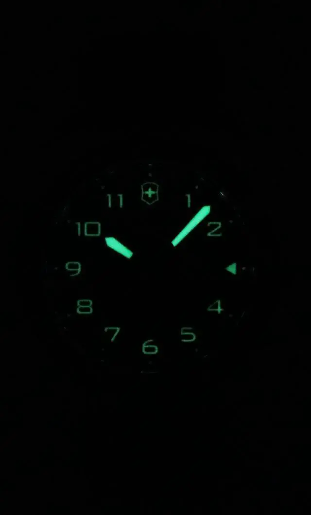 Alt view image 2 of 4 - Victorinox Swiss Army Leather Strap Blue Dial Quartz 242040 100M Men's Watch