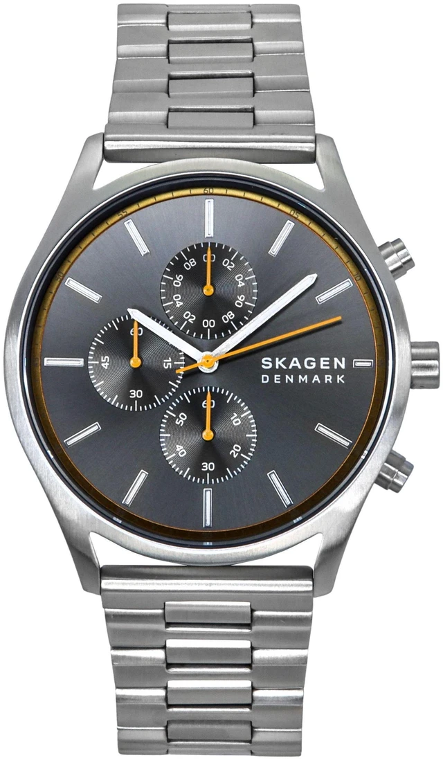 Skagen Holst Chronograph Sunray Grey Dial Quartz Men display picture 1