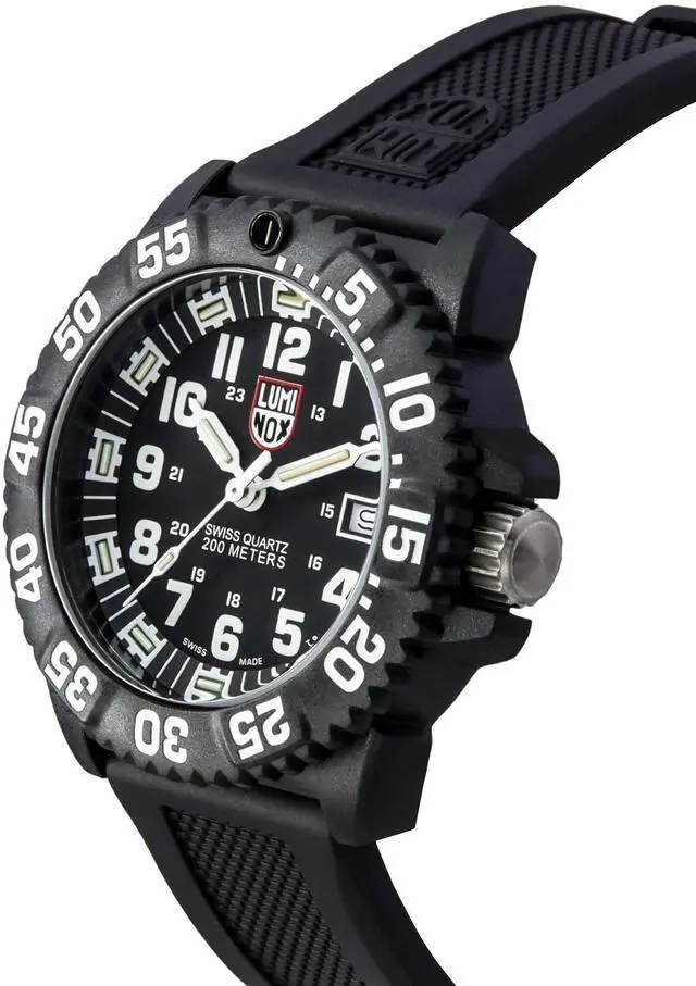 Alt view image 2 of 3 - Luminox Original NAVY Seal Black Dial Quartz 200M Men's Watch XS.3051.F
