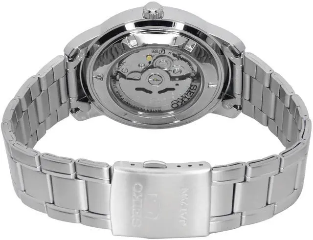 Alt view image 4 of 4 - Seiko 5 Stainless Steel Silver Dial 21 Jewels Automatic SNKM83J1 Men's Watch