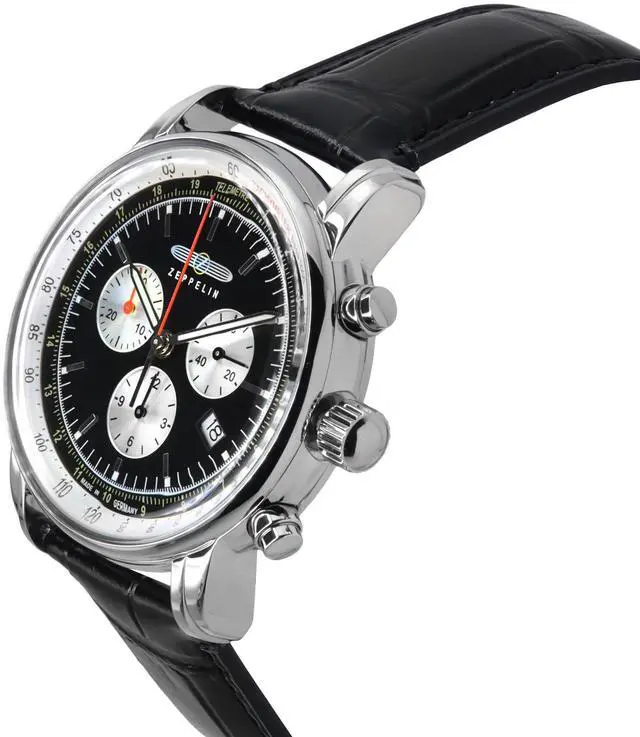Alt view image 3 of 4 - Zeppelin LZ 14 Marine Chronograph Black Dial Quartz Men's Watch 88882