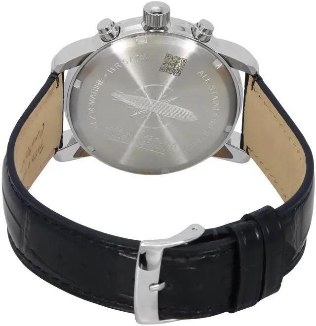 Alt view image 4 of 4 - Zeppelin LZ 14 Marine Chronograph Black Dial Quartz Men's Watch 88882