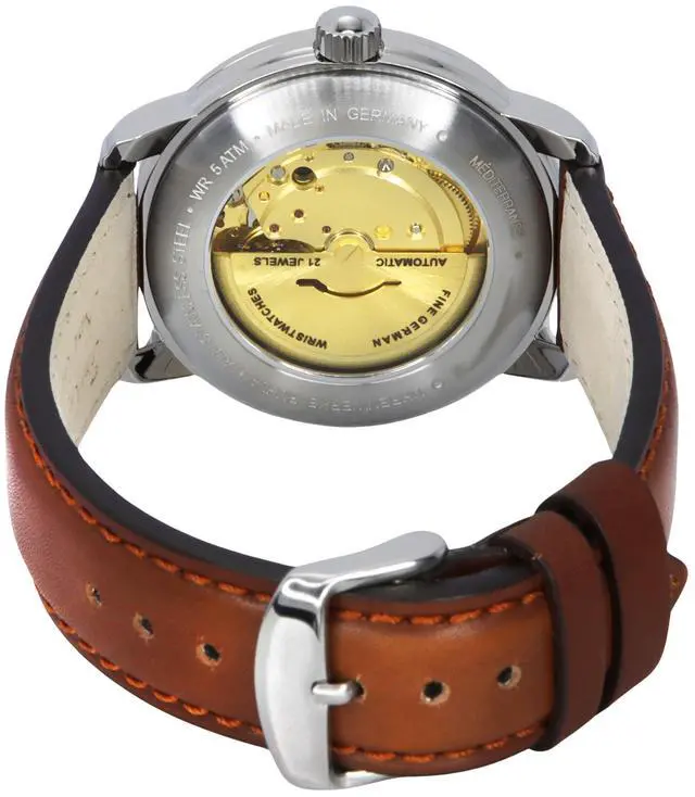 Alt view image 3 of 3 - Zeppelin Mediterranee 1921 Leather Strap Beige Dial Automatic 96645 Men's Watch