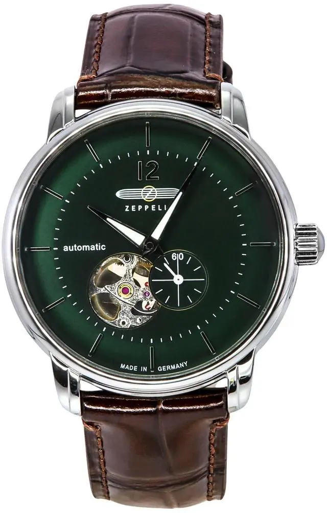 Main image of Zeppelin LZ 120 Green Dial Automatic Dress Men's Watch 81664