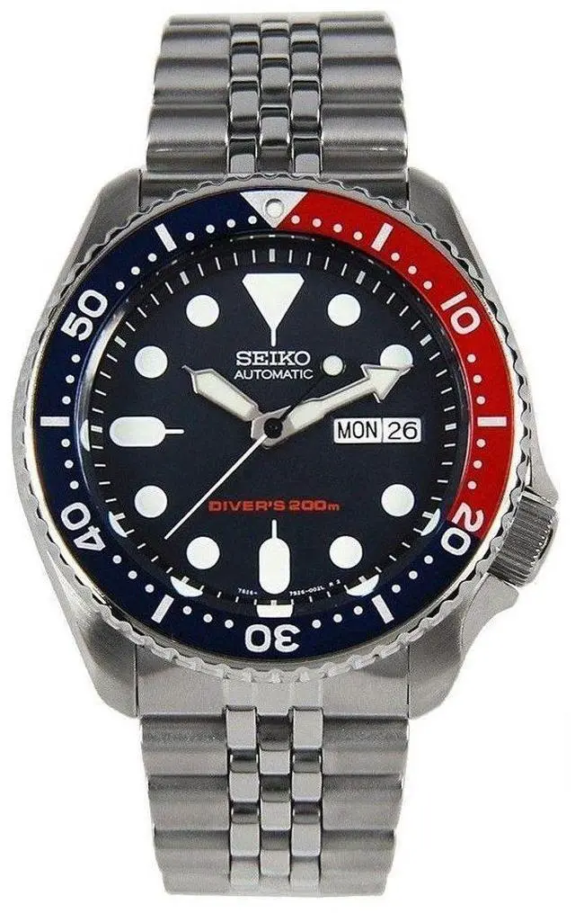 Alt view image 5 of 11 - Seiko Men's Automatic Black Dial Black Rubber Watch SKX007J1