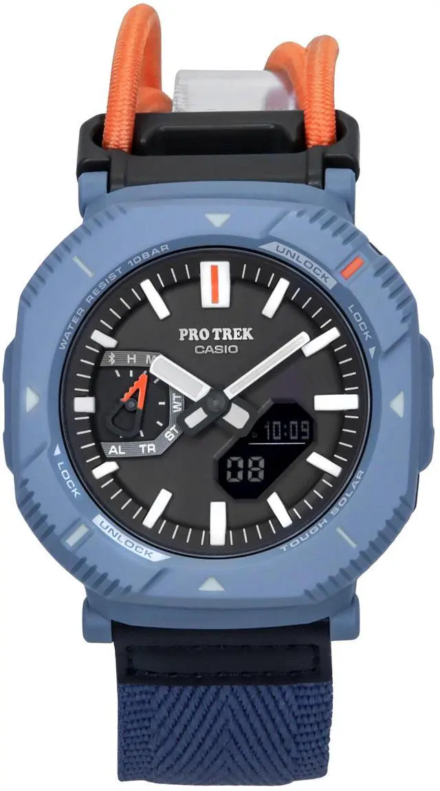 Main image of Casio Pro Trek Hiker Line Analog-Digital Bluetooth Mobile Link Cloth Strap Tough Solar PRJ-B001B-2 100M Mens Watch