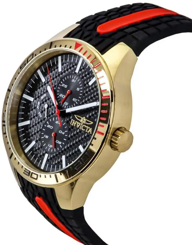 Alt view image 3 of 4 - Invicta Racing Silicone Strap Black Dial Quartz 48872 Men's Watch