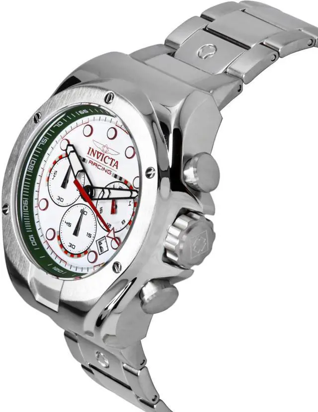 Alt view image 3 of 4 - Invicta Racing Chronograph Stainless Steel White Dial Quartz 47746 Men's Watch