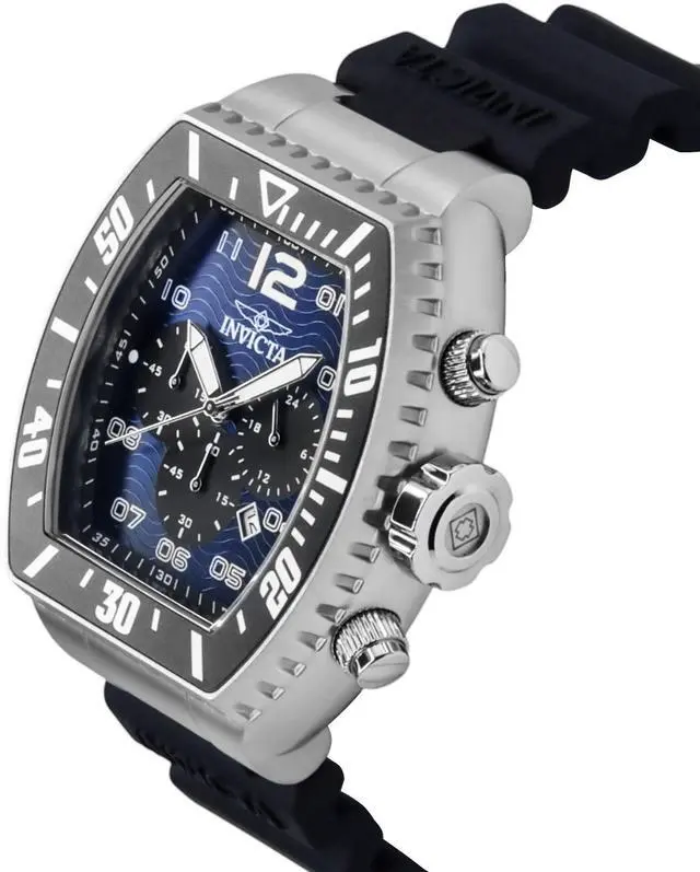 Alt view image 3 of 4 - Invicta Pro Diver Chronograph Blue Dial Quartz 100M Men's Watch 47281