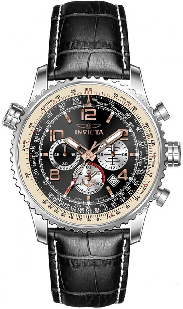Alt view image 2 of 3 - Invicta Ocean Chronograph Black Dial Quartz Diver's 200M Men's Watch 47255