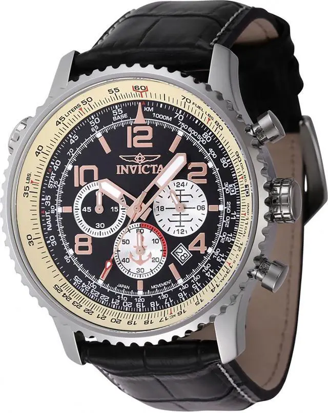 Main image of Invicta Ocean Chronograph Black Dial Quartz Diver's 200M Men's Watch 47255