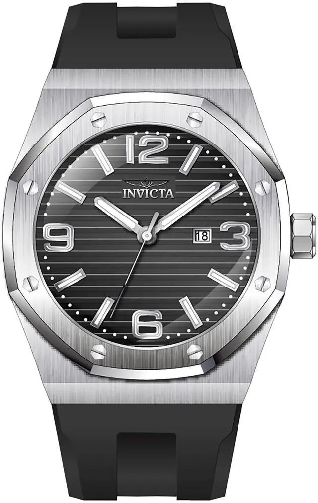Main image of Invicta Huracan Silicone Strap Black Dial Quartz 45772 100M Men's Watch