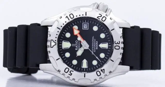 Alt view image 5 of 7 - Ratio Free Diver Professional 500M Sapphire Automatic 32GS202A Men's Watch