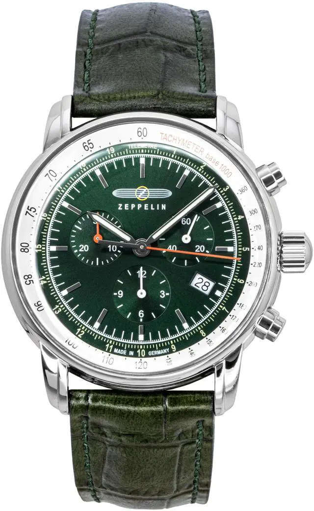 Main image of Zeppelin LZ 14 Marine Chronograph Green Dial Quartz Men's Watch 88884