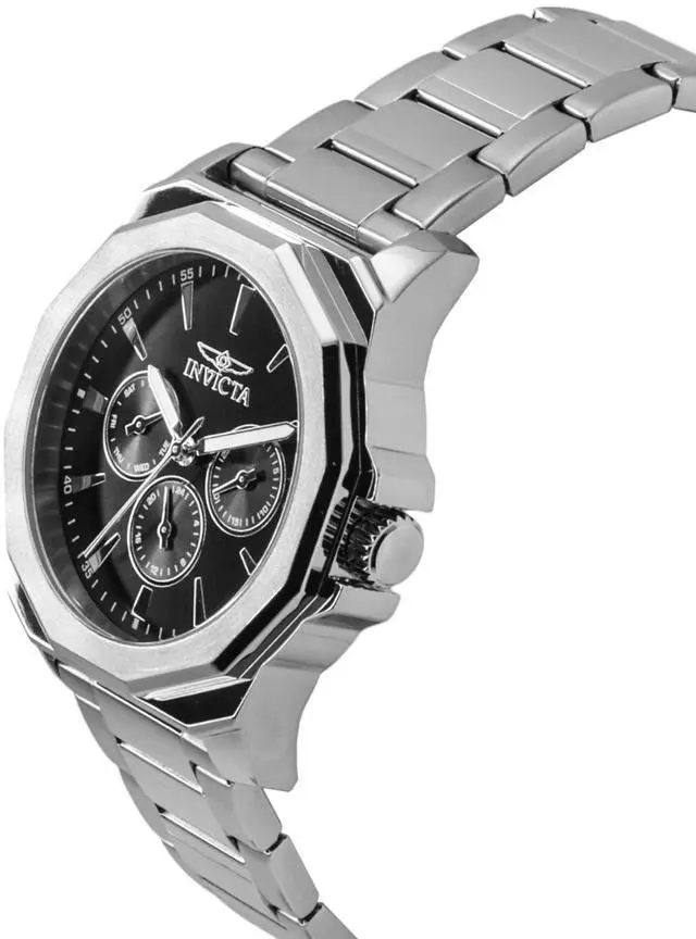 Alt view image 3 of 4 - Invicta Speedway Stainless Steel Black Dial Quartz 46842 Men's Watch