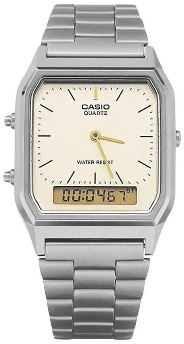 Main image of Casio Vintage Analog Digital Gray Ion Plated Quartz AQ-230GG-9A Men's Watch