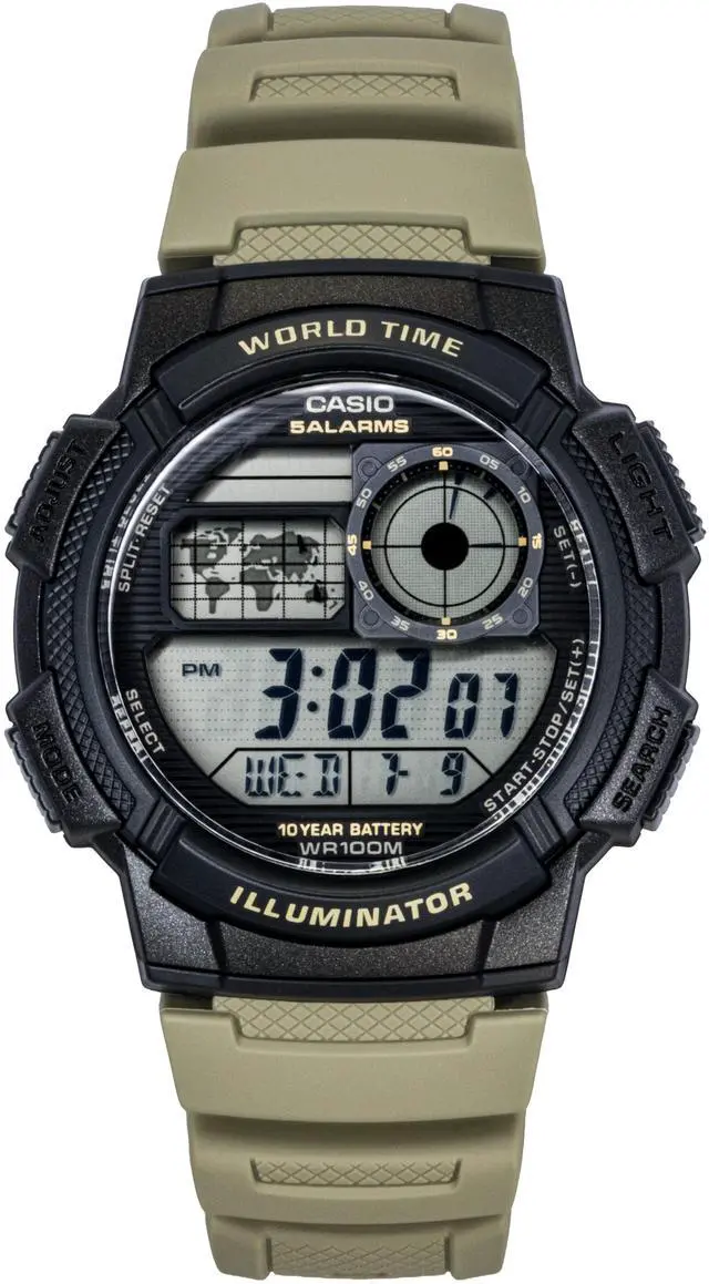 Main image of Casio Standard Digital Resin Strap Quartz AE-1000W-5AV 100M Men's Watch