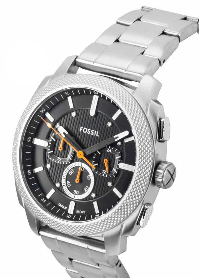 Alt view image 3 of 4 - Fossil Machine Chronograph Stainless Steel Black Dial Quartz FS6095 Men's Watch