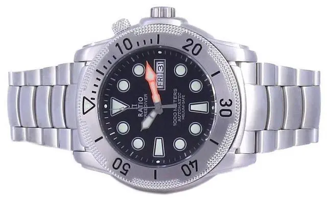 Alt view image 5 of 7 - Ratio Free Diver Helium-Safe Automatic 1068MD96-34VA-BLK 1000M Men's Watch