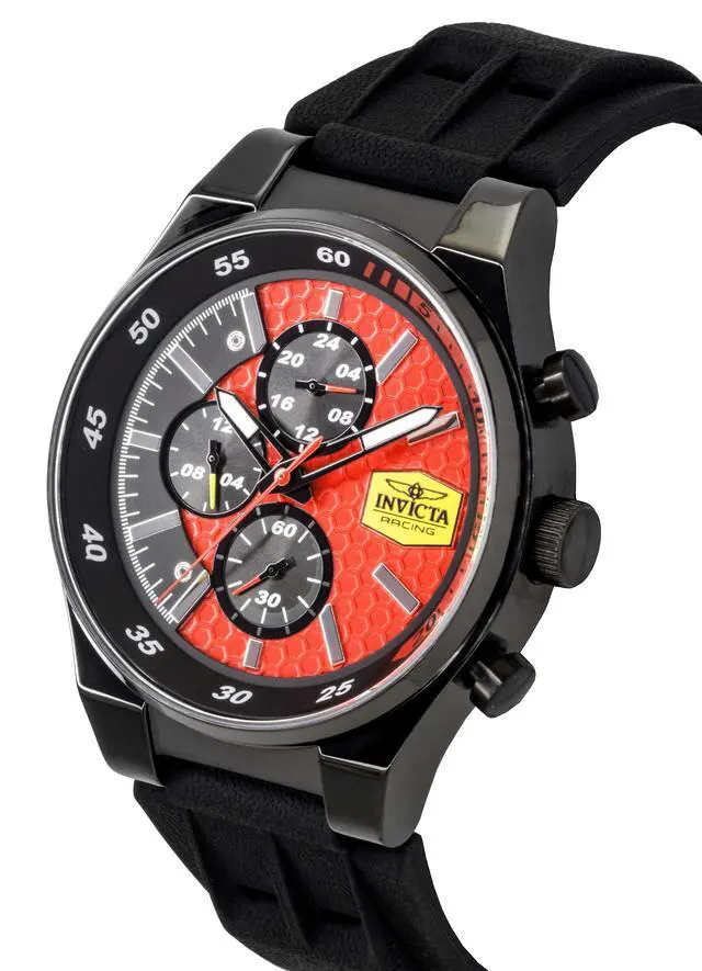 Alt view image 3 of 4 - Invicta Racing Chronograph Silicone Strap Red Dial Quartz 48877 Men's Watch