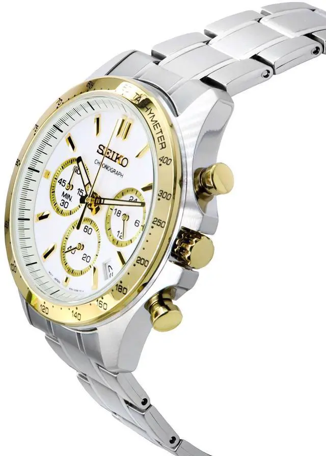 Alt view image 3 of 4 - Seiko Spirit Chronograph White Dial Quartz 100M Men's Watch SBTR024