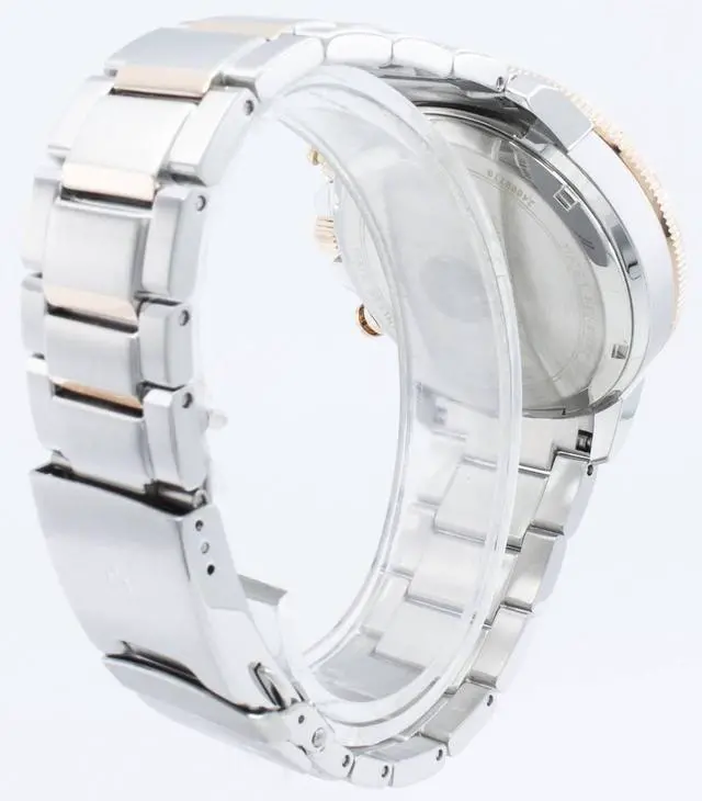 Alt view image 9 of 9 - Bulova Marine Star Chronograph Mens Two Tone Blue Dial Quartz Watch 98B301