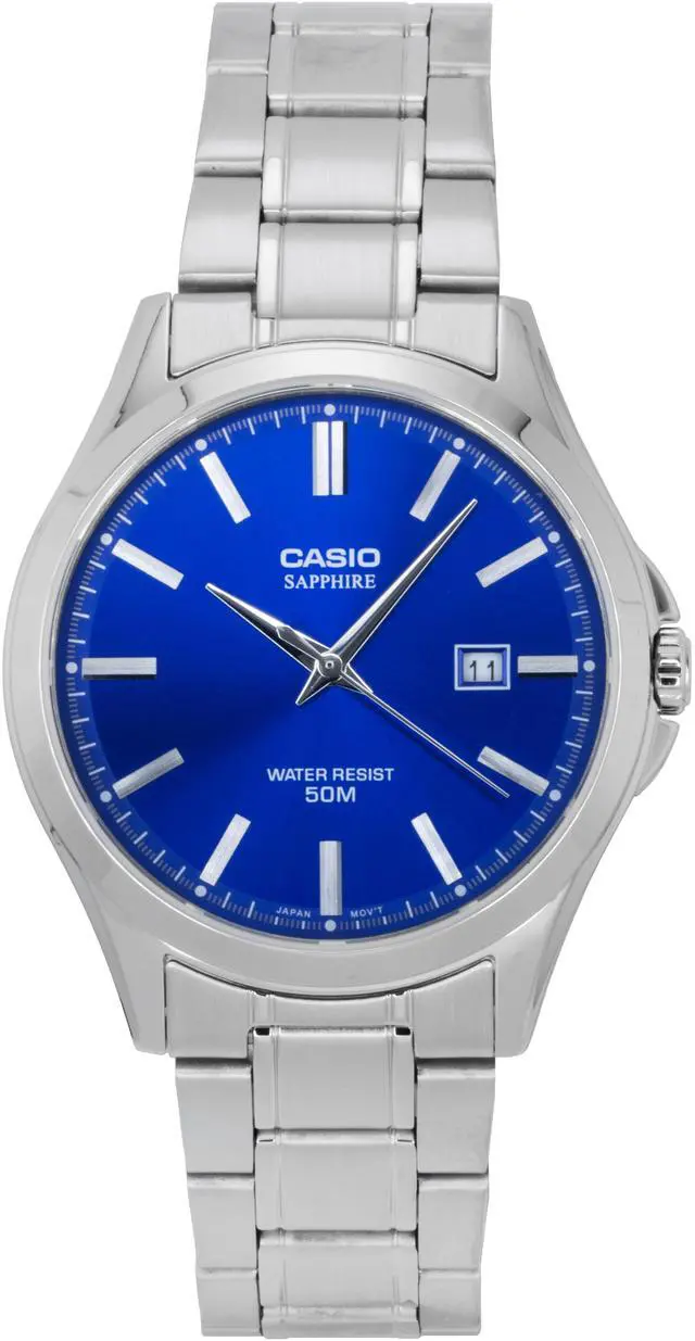 Main image of Casio Standard Analog Stainless Steel Blue Dial Quartz MTS-115D-2A1V Men's Watch