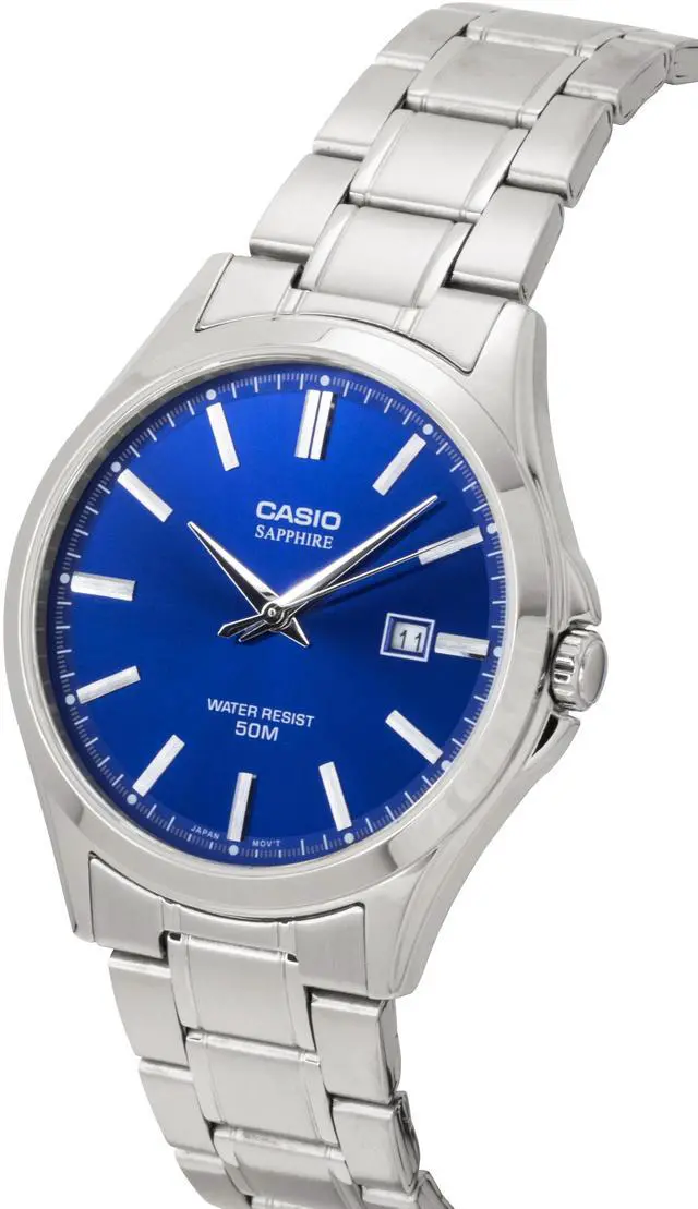 Alt view image 2 of 3 - Casio Standard Analog Stainless Steel Blue Dial Quartz MTS-115D-2A1V Men's Watch