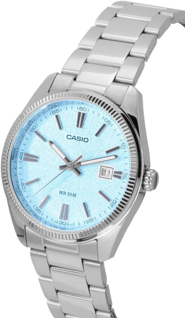 Alt view image 3 of 4 - Casio Standard Analog Light Blue Dial Quartz Casual Men's Watch MTP-1302DA-2A2V